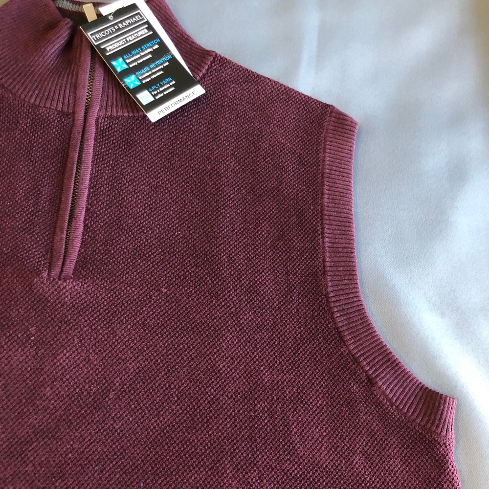 Tricots ST Raphael Men's Sweater Sleeveless L New - Picture 7 of 16
